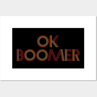 Ok Boomer Retro 1970s Disco Type Posters and Art